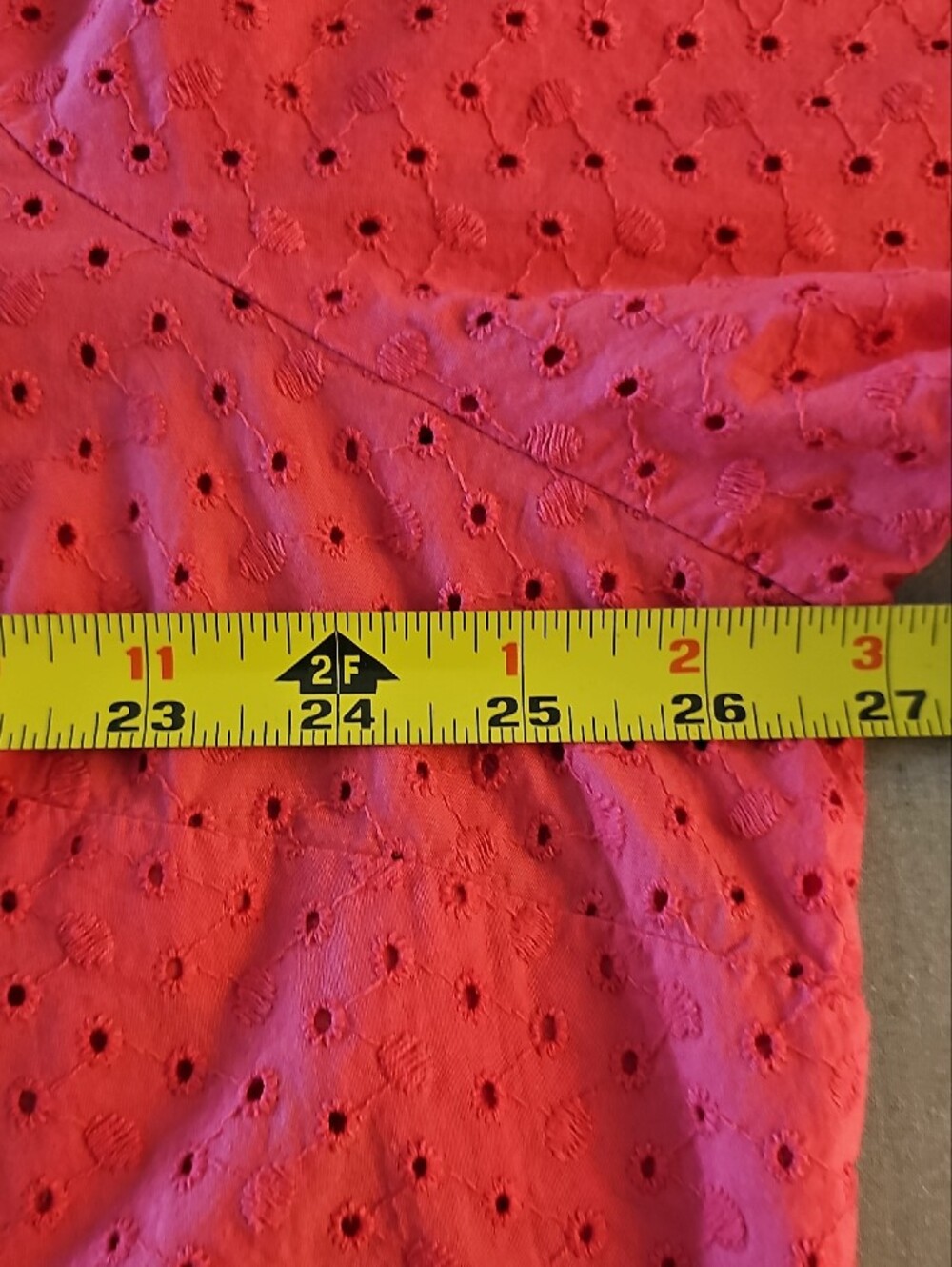 croft & barrow Hot Pink Eyelet Button-Down Shirt - Picture 4 of 10